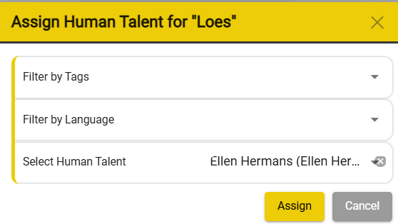 Human voice selector
